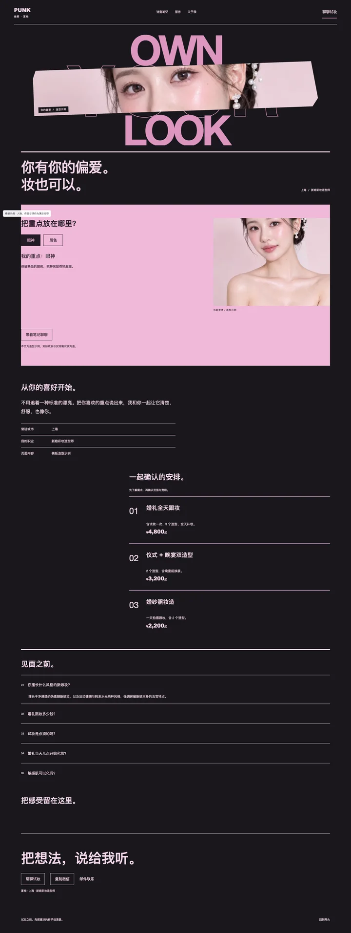 偏爱 Punk电脑页面预览